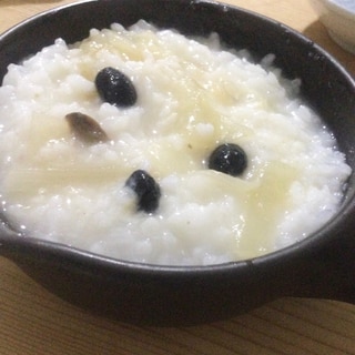 玉ねぎ黒豆入りおじや♪ ꕤ*｡ﾟ